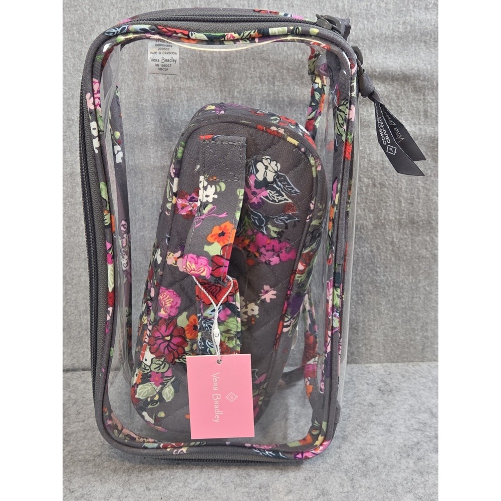 Vera Bradley 2 pc Cosmetic Organizer Set Hope Blooms Travel Makeup Case NEW